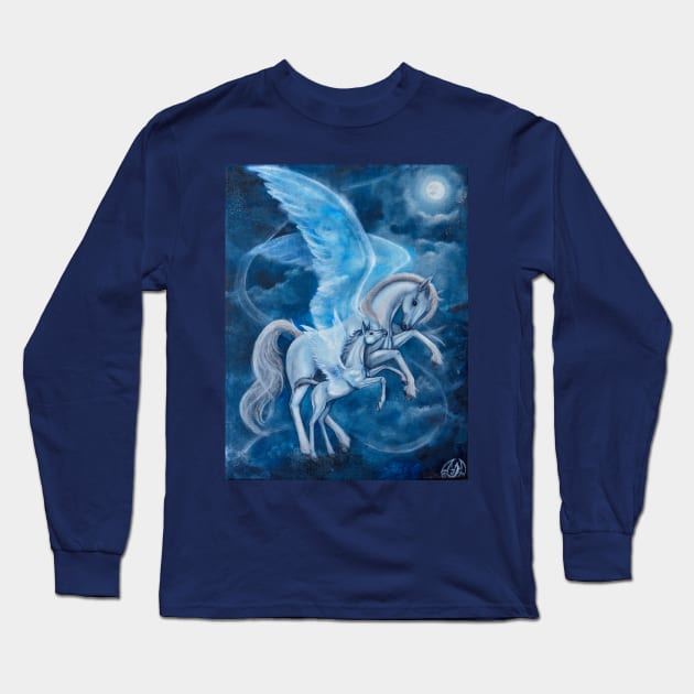 Moonlight dance Long Sleeve T-Shirt by Draconisa Art